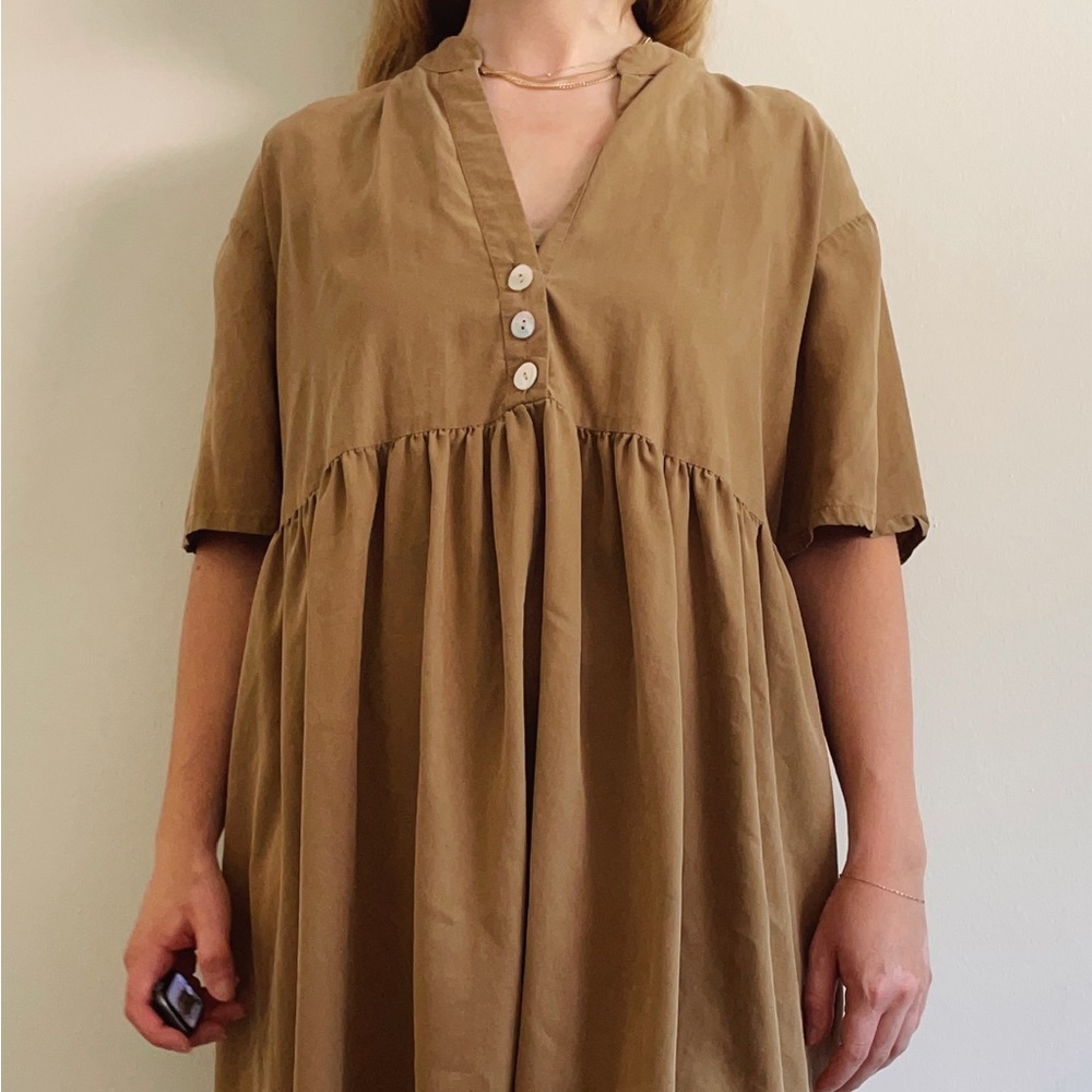 Caramel Babydoll Dress